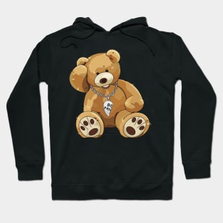 Cute teddy bear wearing a best friends necklace Hoodie